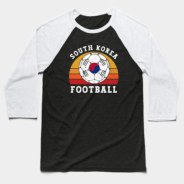 South Korea Football Lover Baseball T-Shirt by footballomatic